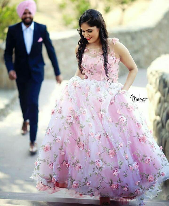 flower wale gown