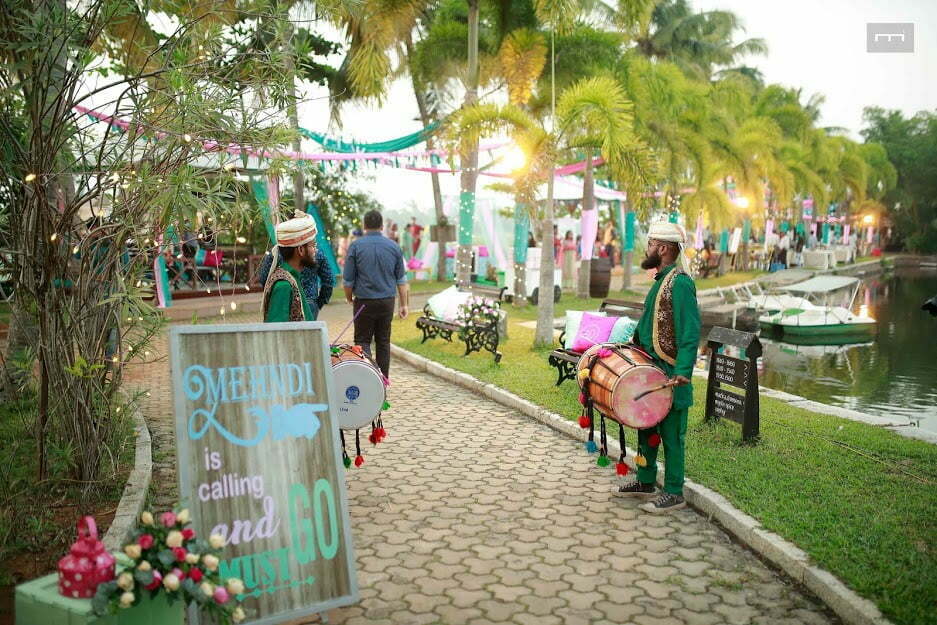 Colorful Mehendi Function Decoration In Kerala Wedding Wedabout