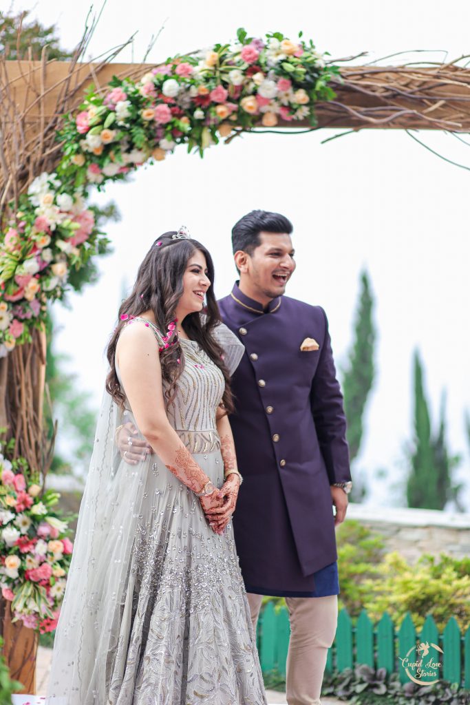 Aparna & Arnav's Candid shot at their Boho Rustic Enchanted Garden Themed Destination Engagement Party