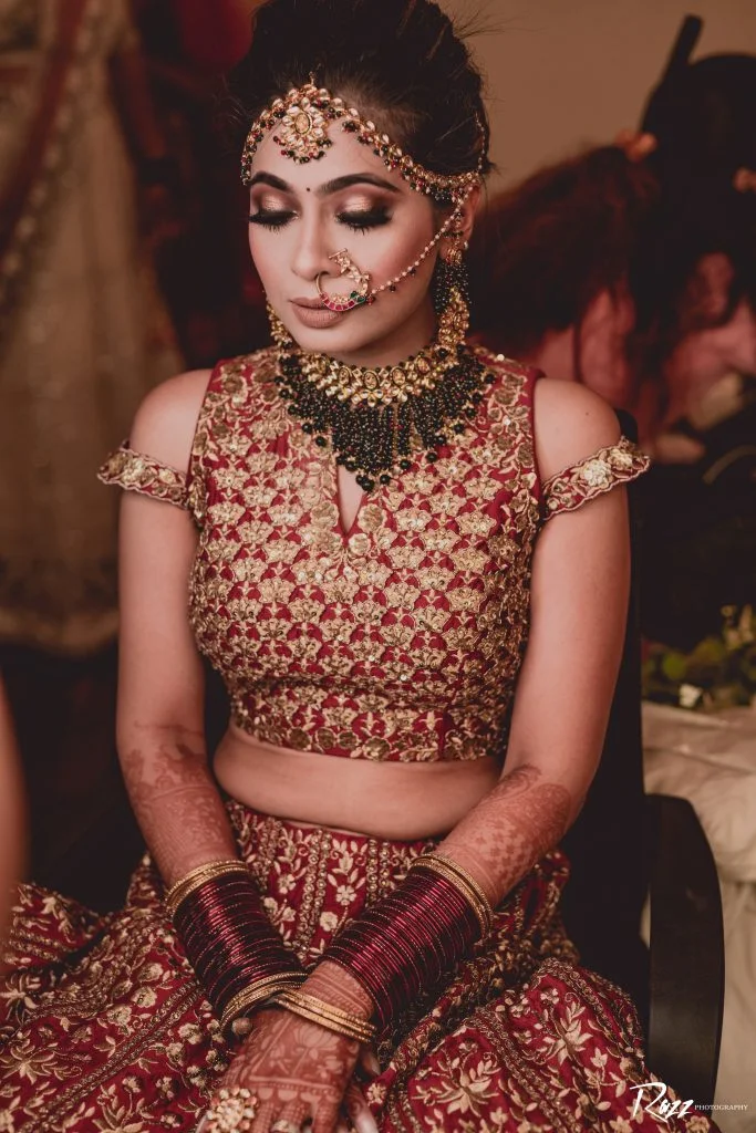 Indian Bridal Smokey golden brown cut crease with fluttery lashes eye makeup look for 2020