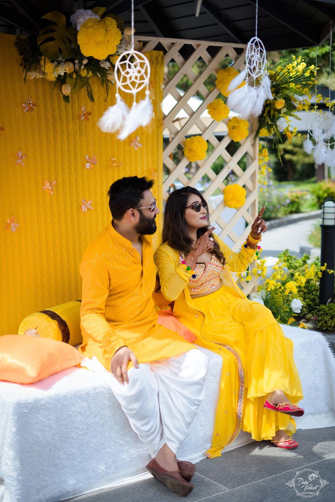 haldi matching outfits