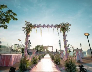  This Beach Wedding in Pattaya with an Aisle Decor in Pink Hues is Jaw-Dropping