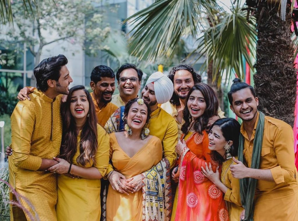 neha kakkar family & friends haldi ceremony photo 