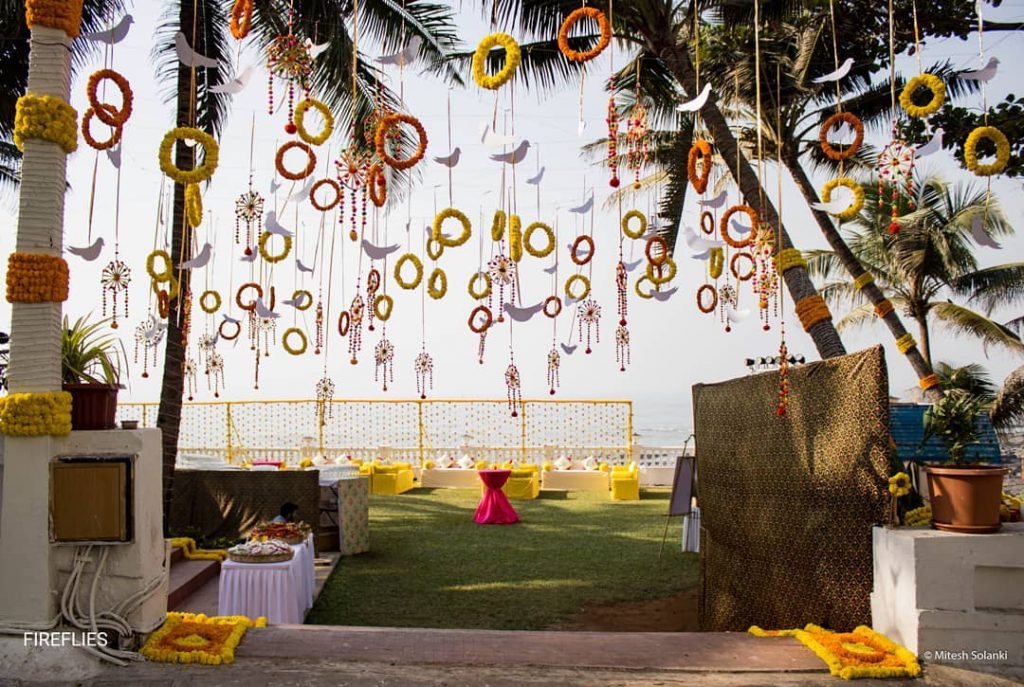 hoop marigold hanging for ceilings