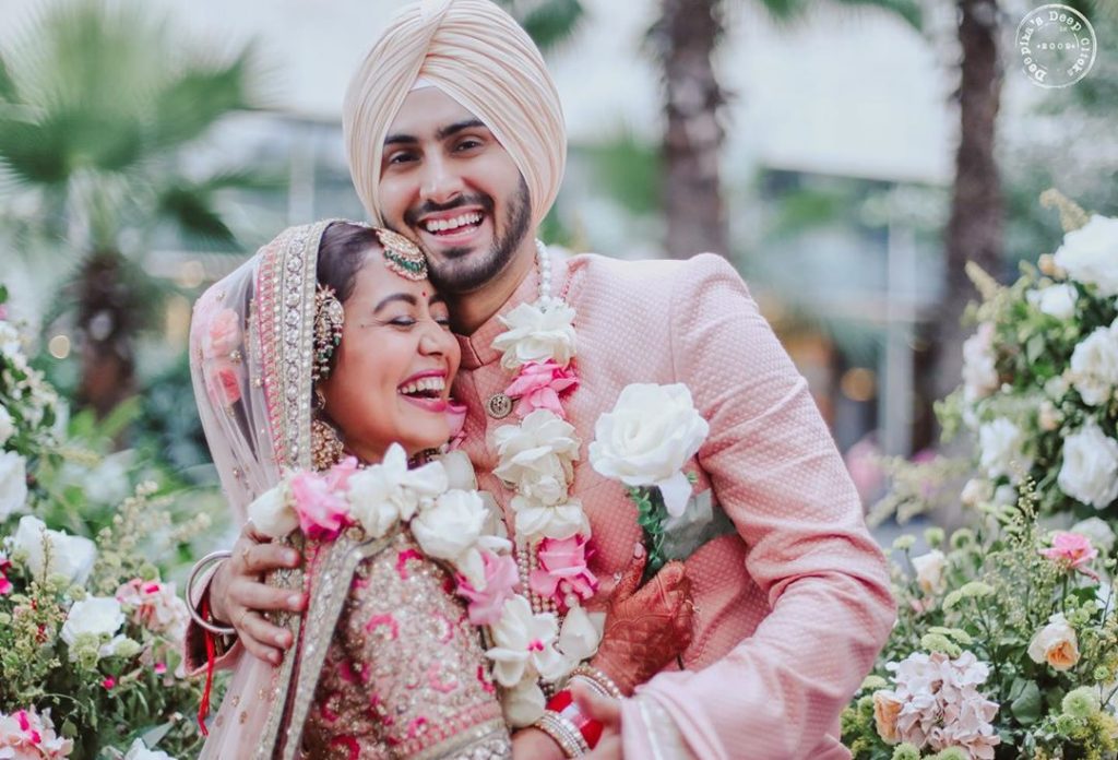 Neha kakkar rohanpreet jaimala ceremony
