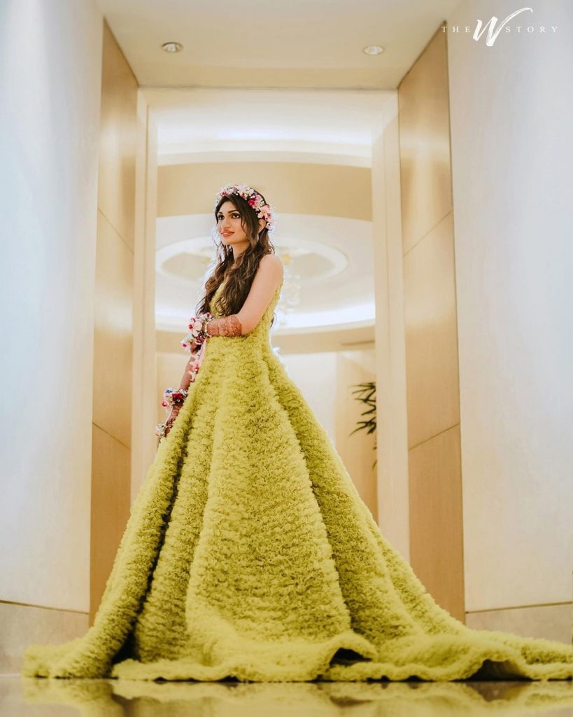 Latest 50 Bridal Mehendi Dress Designs For 2022  Western wedding dresses Mehendi  dress Function dresses