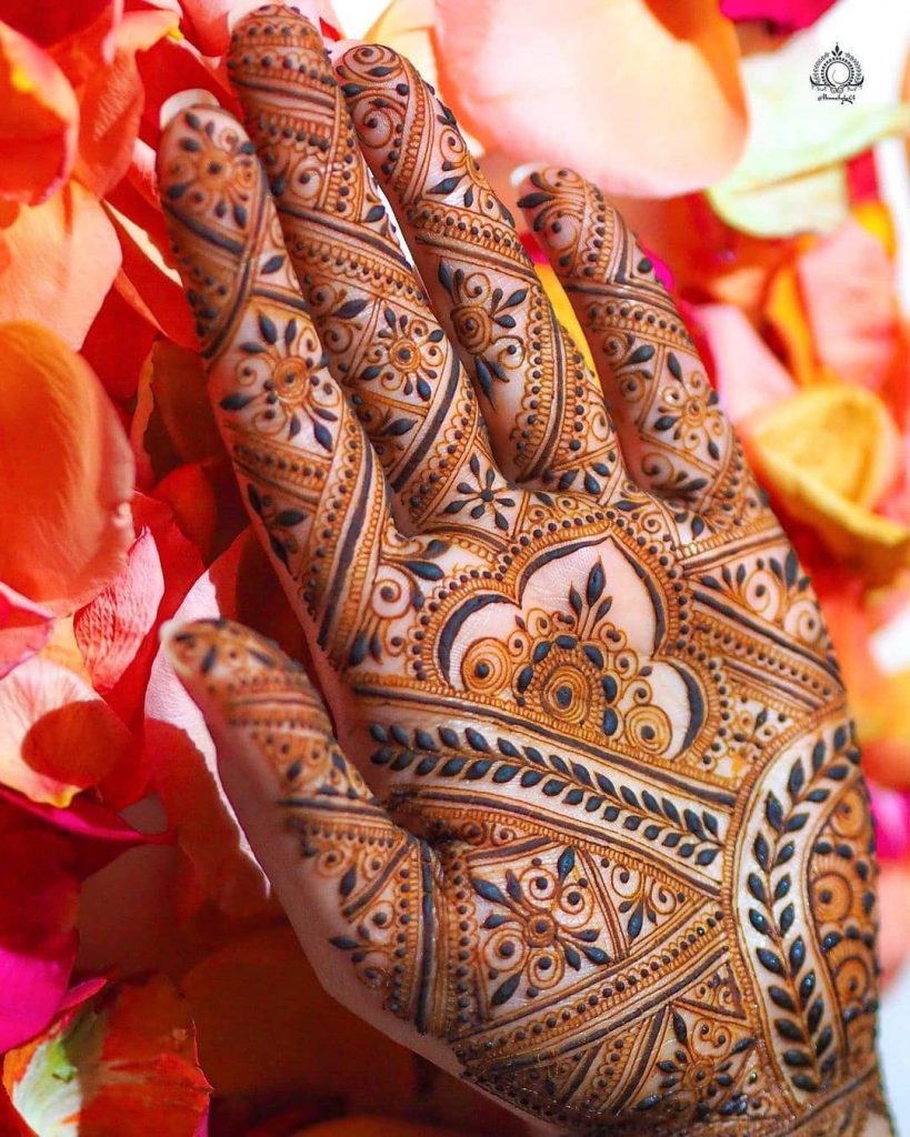 3D Geometric Mehendi Design for Front Hands