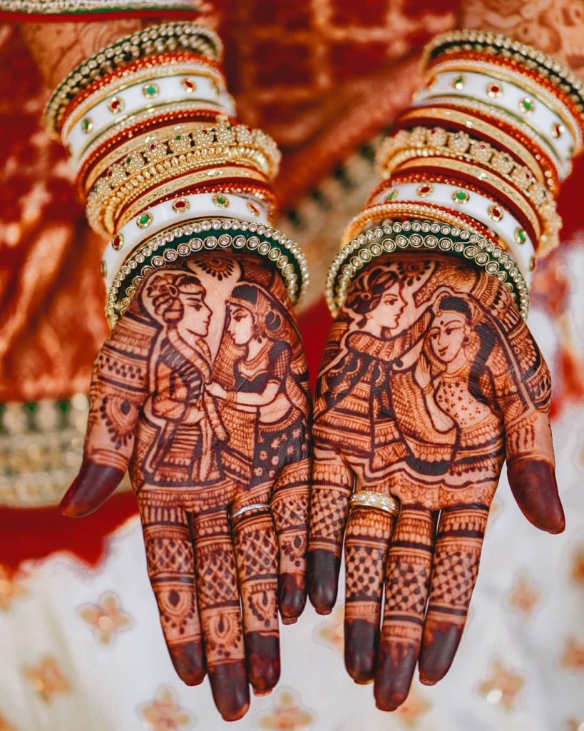 Wedding Ritual Bridal Mehendi for Front Hands