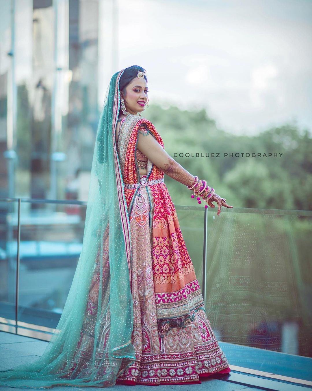 Shop Orange and Red Lehenga Online in USA with Gota Border and Dupatta –  Pure Elegance