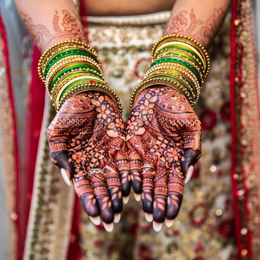 Floral Motif Front Hand Indian Bridal Mehendi