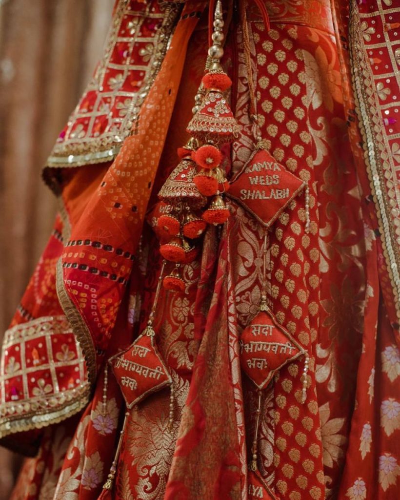 Matching coloured lehenga latkan