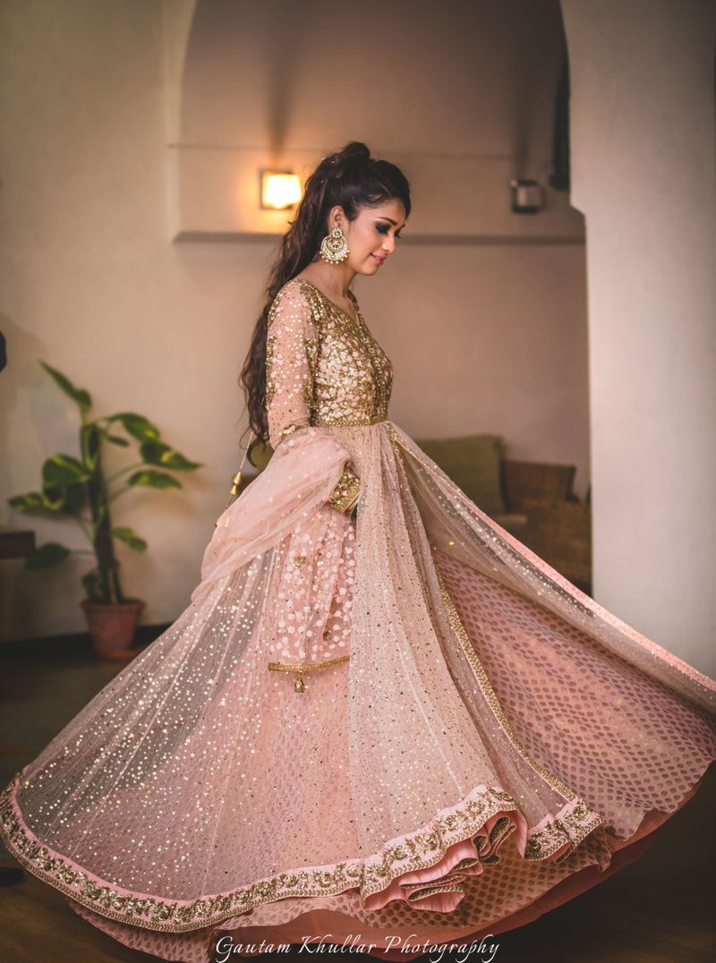 pink-and-golden-lehenga-combination ...