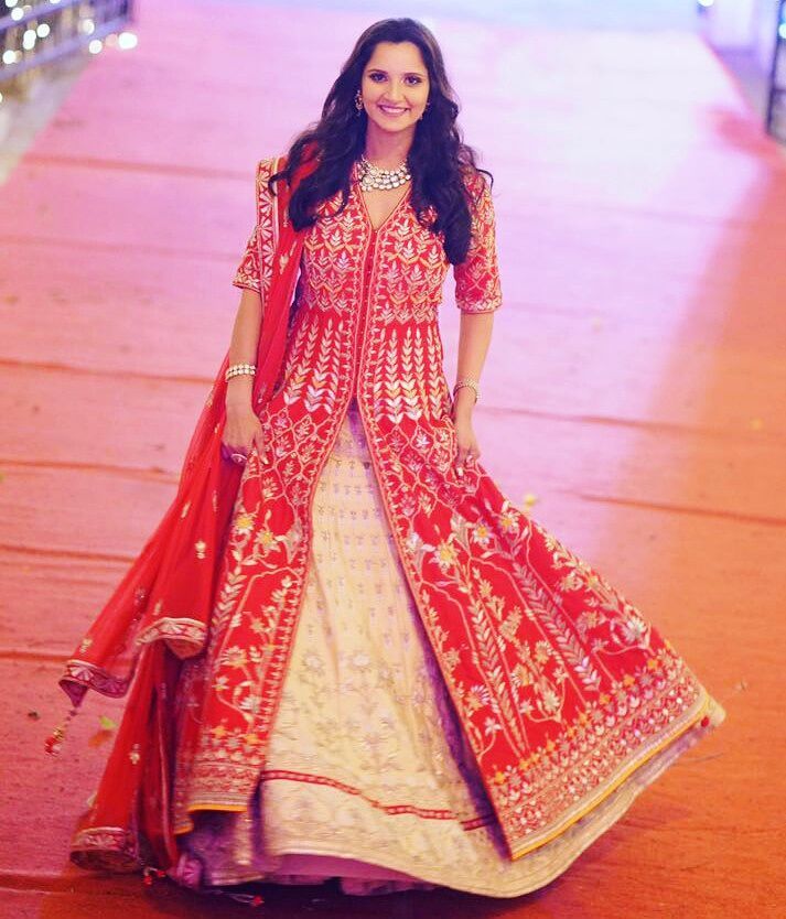 sania mirza's gotta patti lehenga jacket