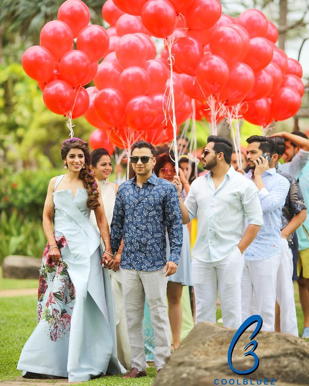 balloon unique entry of bride and groom