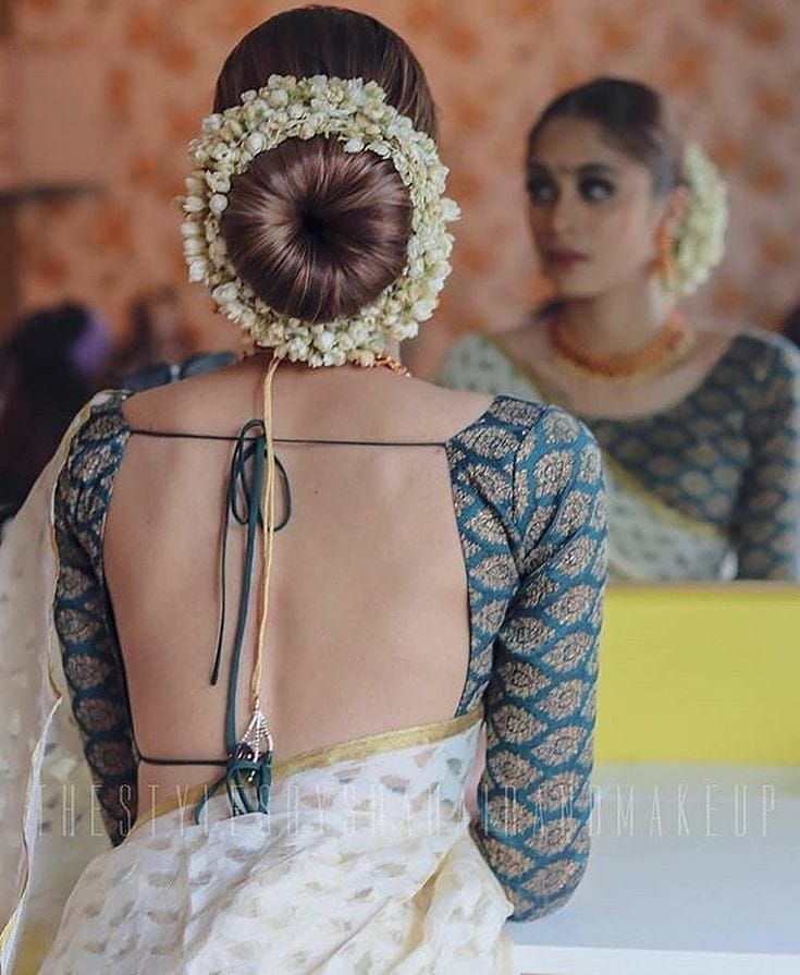 Traditional and Trendy Hairstyles to Try Out With Gajra and Mogra! | Indian  hairstyles, Indian wedding hairstyles, South indian hairstyle