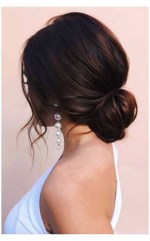 Beautiful Large Low Bun with Gajra Hairstyle