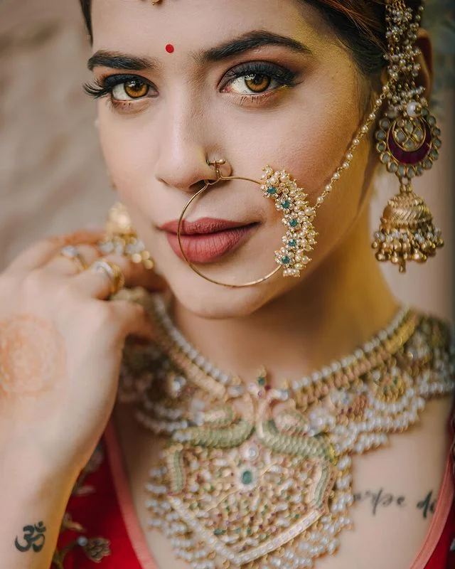 Traditional bridal nath for your Indian bridal jewelry
