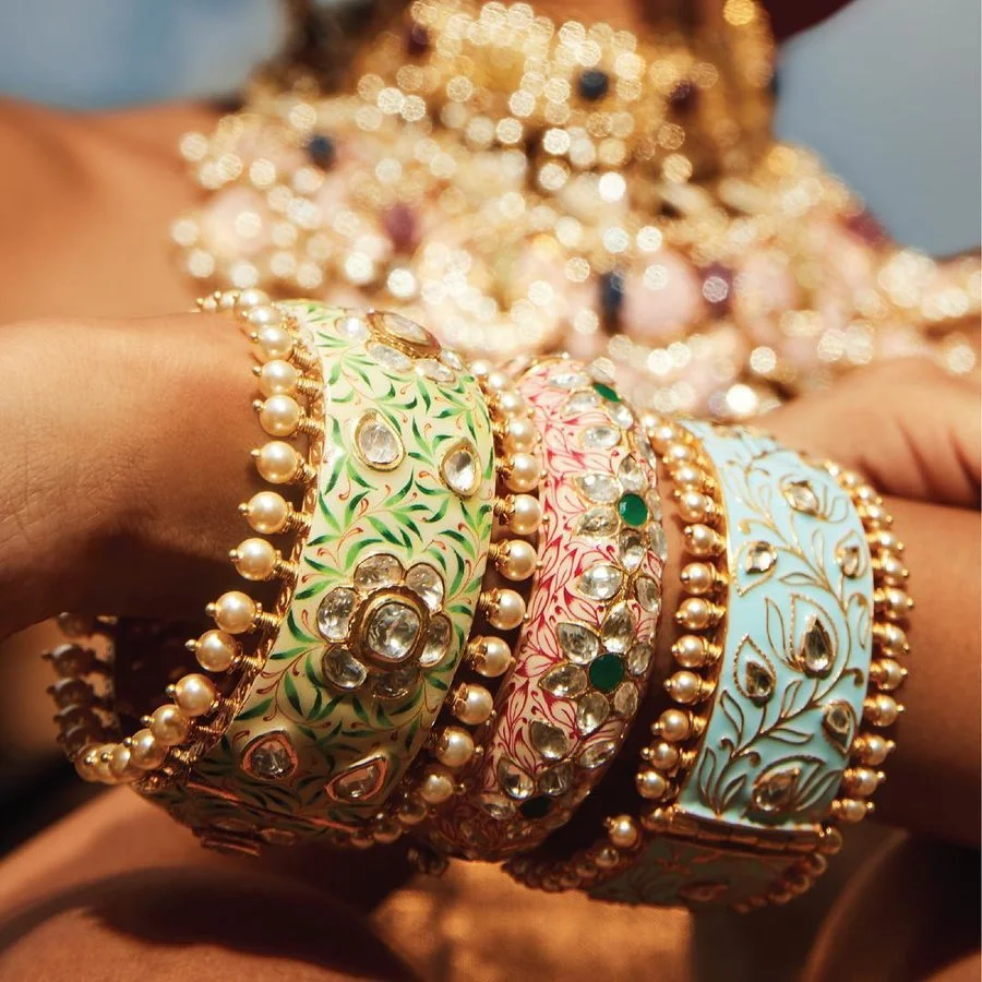 Meenakari bangle set to accessorize your indian bridal jewelry