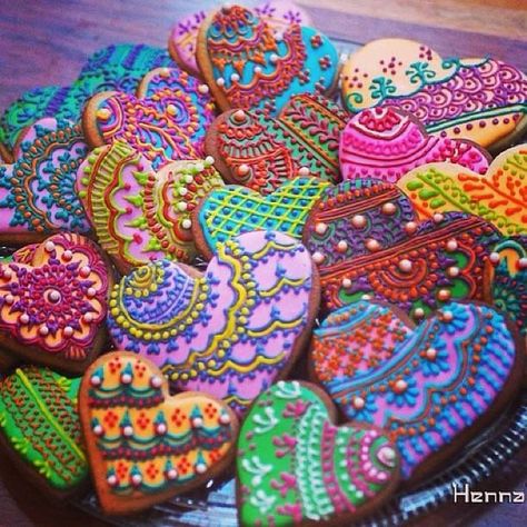 henna wedding cookies
