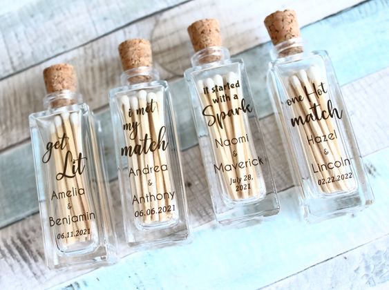 personalized matchbox wedding favor ideas