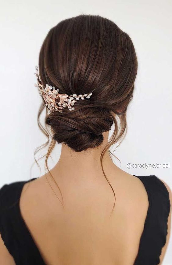 low-bun-hairstyle-with-gown | WedAbout low-bun-hairstyle-with-gown | WedAbout