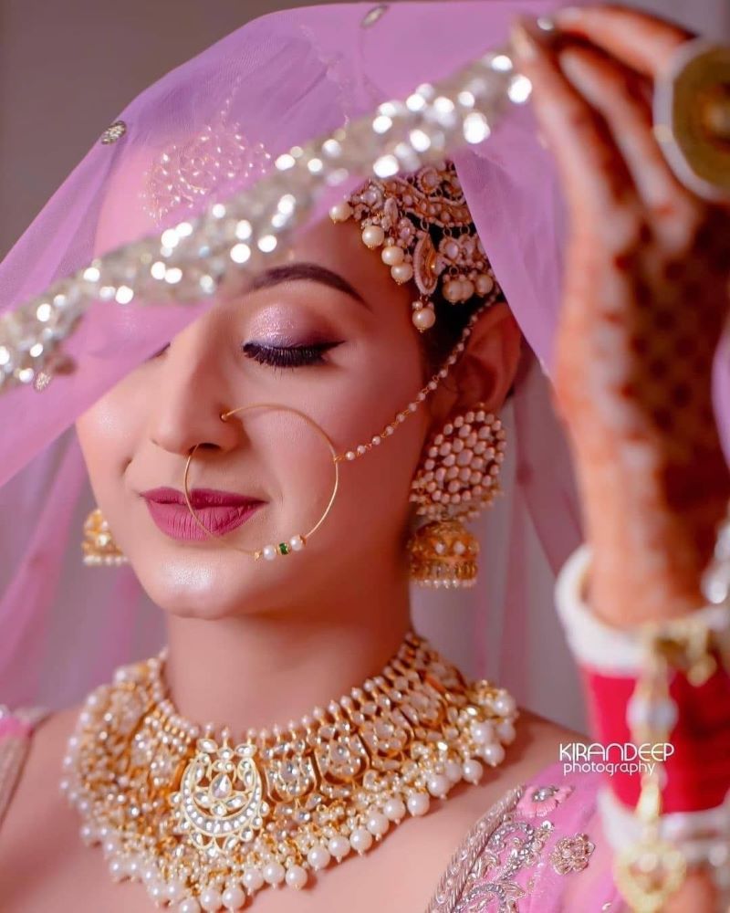 bridal photoshoot poses solo bride veil shot