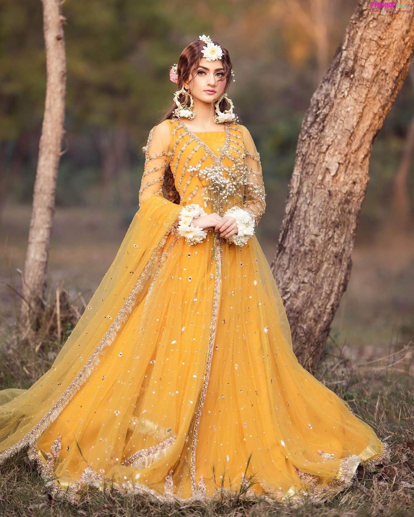 jacket style anarkali suit for bride for haldi