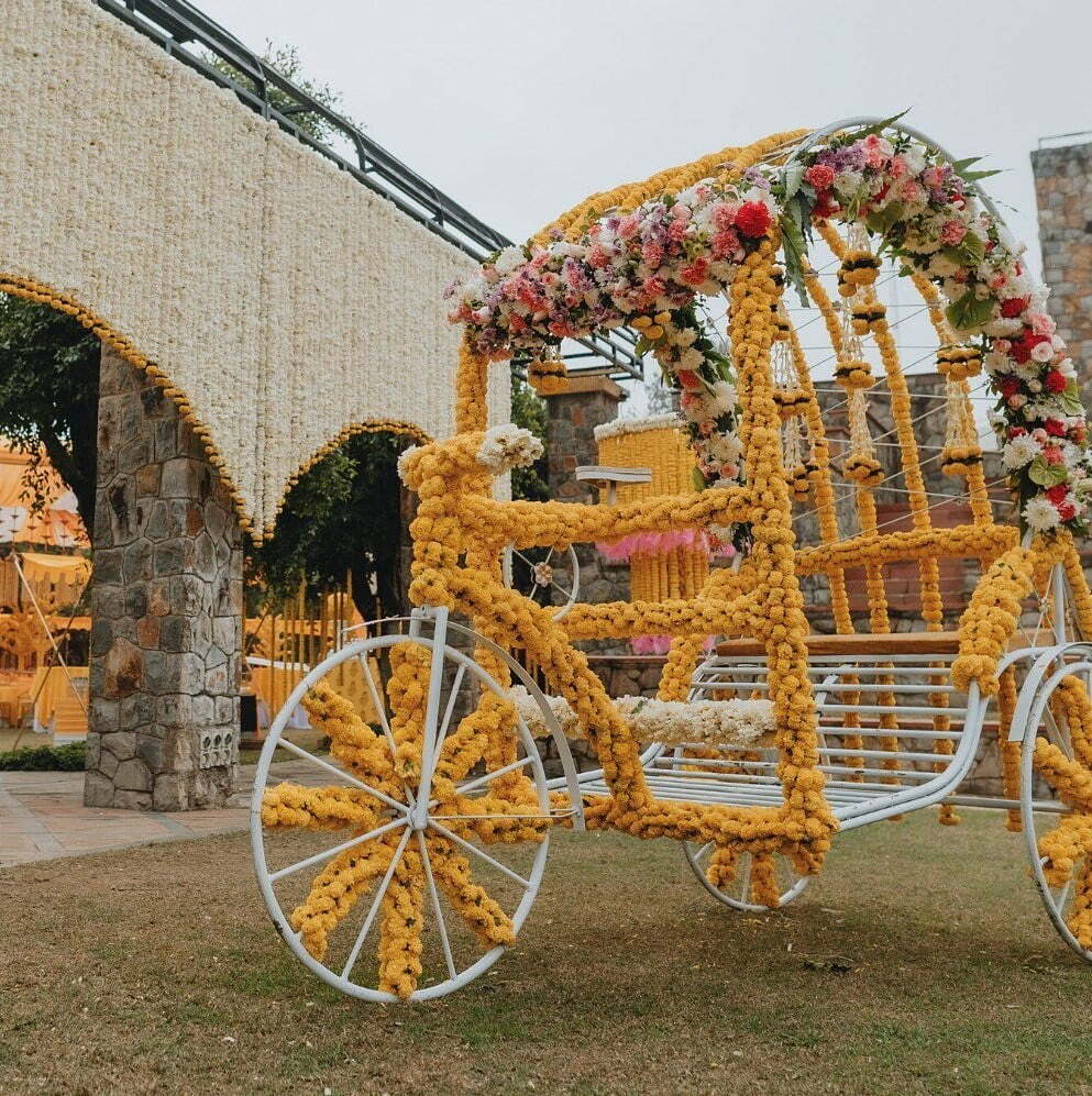 fun and quirky vintage tricycle photobooth prop for haldi