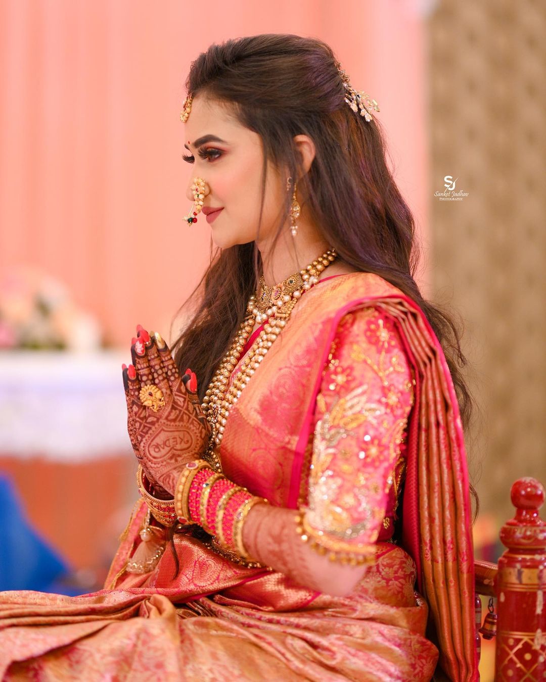 engagement makeup look marathi - best engagement makeup look - best engagement makeup look for Maharashtrian bride