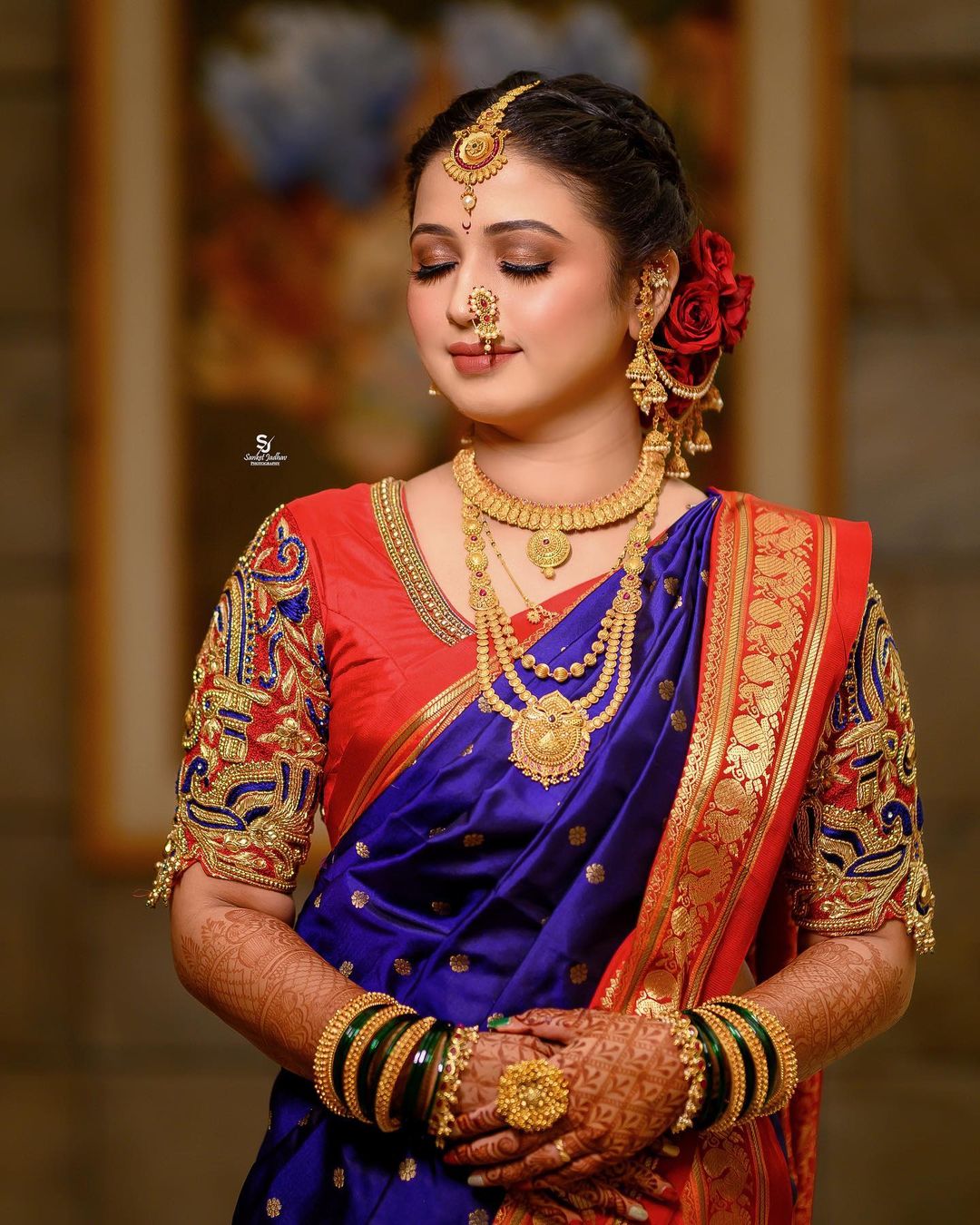 engagement makeup look marathi - best engagement makeup look - light best engagement makeup look for Maharashtrian bride