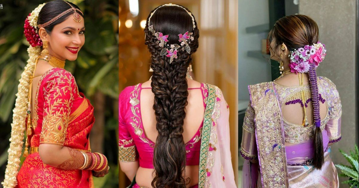 50+ Stunning Indian Hairstyles for Reception | Front hair styles, Traditional  hairstyle, Engagement hairstyles