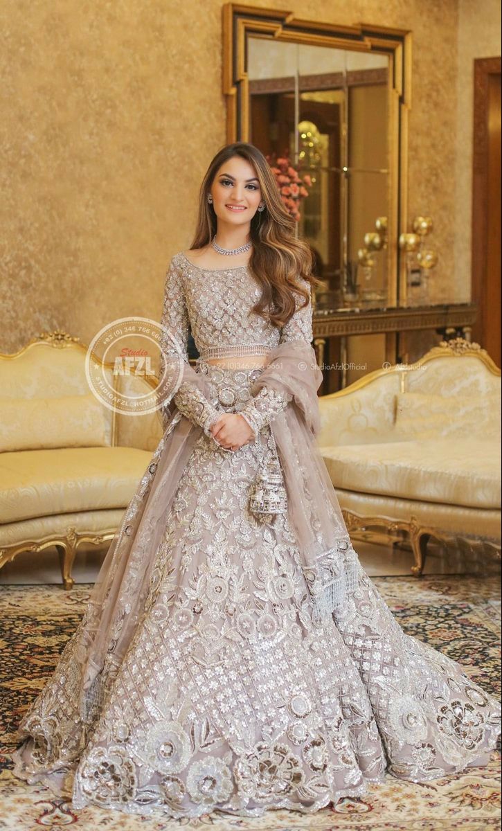 light beige lace designer indian wedding reception dress for bride