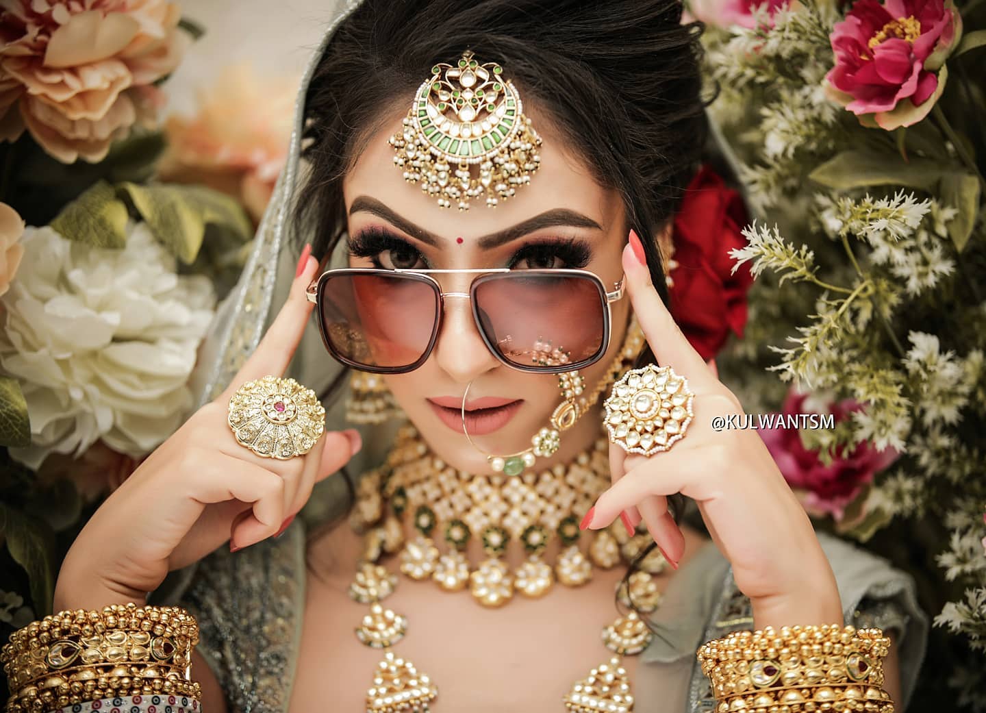 solo bridal photoshoot poses with props- bridal photoshoot ideas Indian-solo bridal portraits