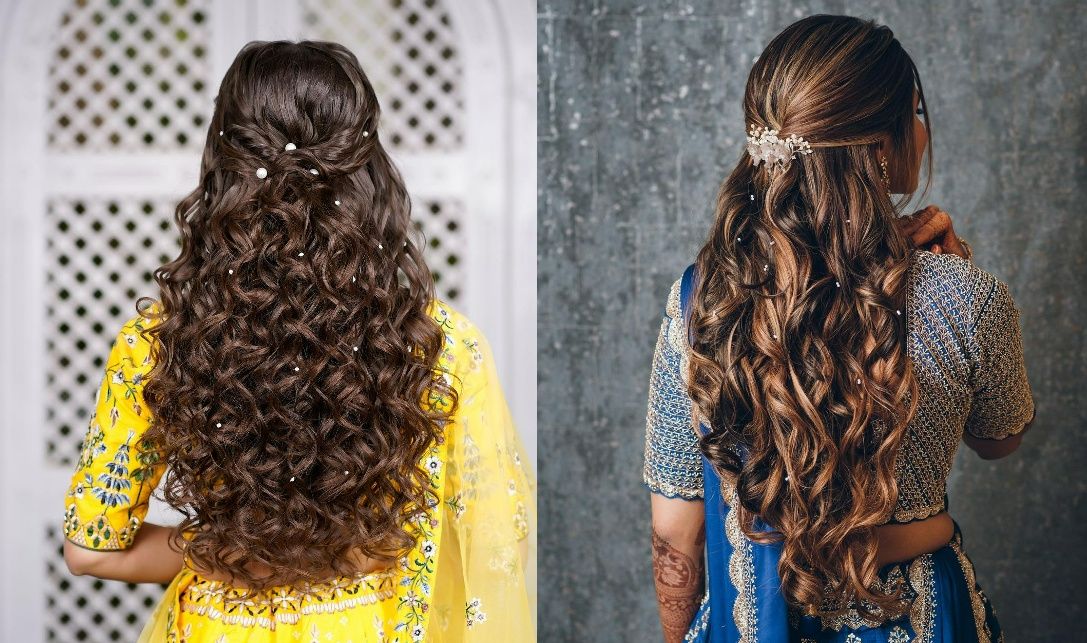 6 new beautiful hairstyle for bridal | hairstyle for lehenga | hairstyle  for gown | hairstyle - YouTube