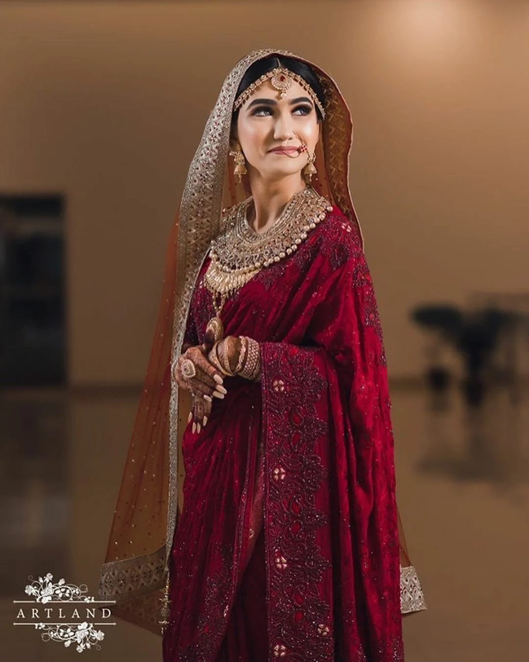 velvet burgundy saree for wedding and reception