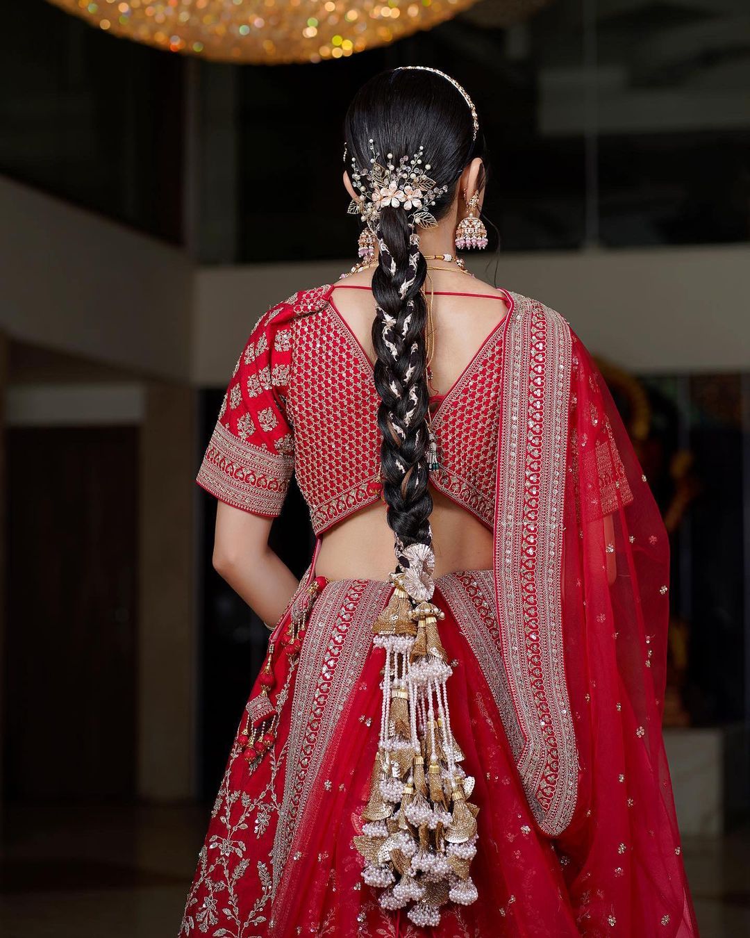 unique open hair hairstyle for lehenga dress - YouTube-gemektower.com.vn