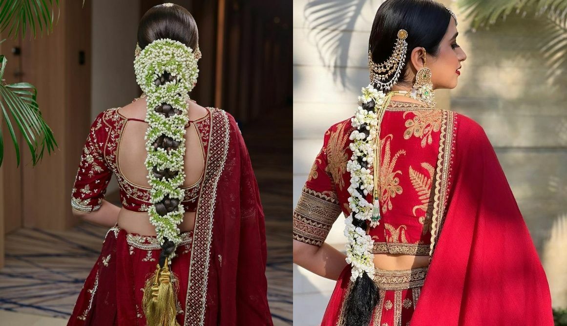 Hair style Goals 💃🏻👰💕 Engagement look | Saree hairstyles, Hair style on  saree, Traditional hairstyle