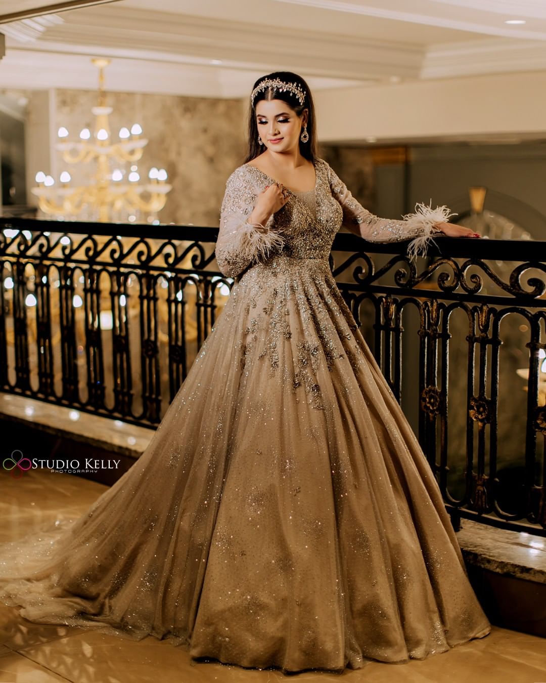 Today, lehengas rule any wedding event. At Sangeet celebrations or as a bridal  gown. This stunning Indian outfit is made of thick brocade designs and  materials like silk, crepe, velvet, net, etc.