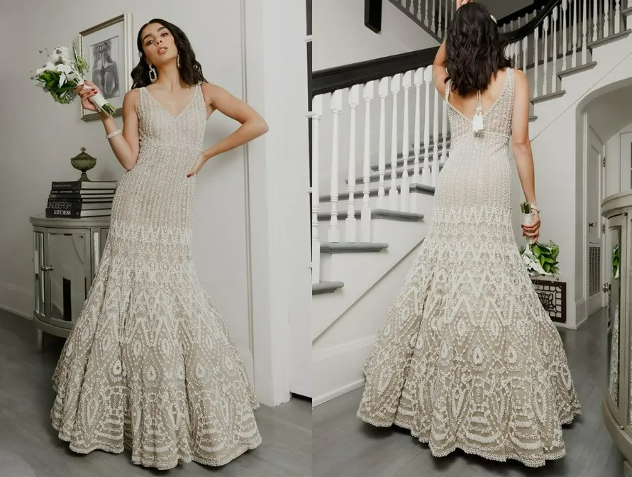 designer wedding bride sister gown dress 