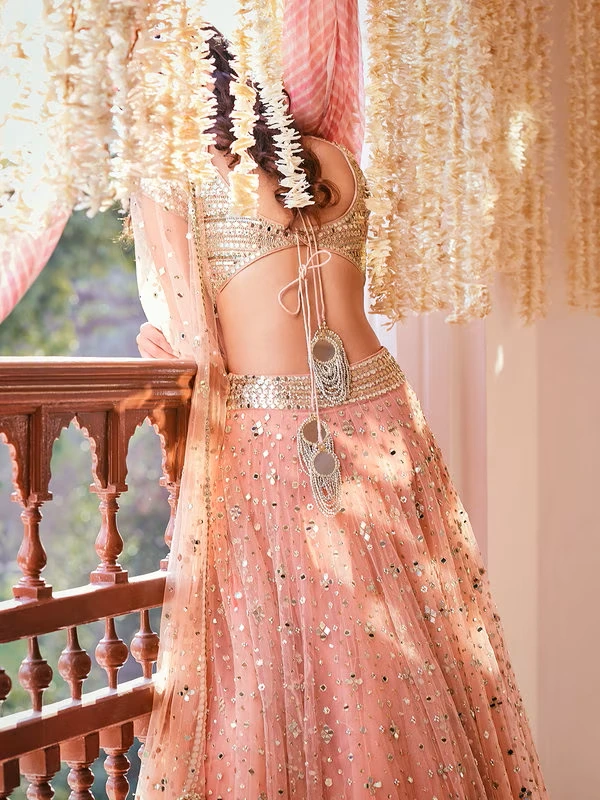 latest pastel lehenga dress for sister engagement 