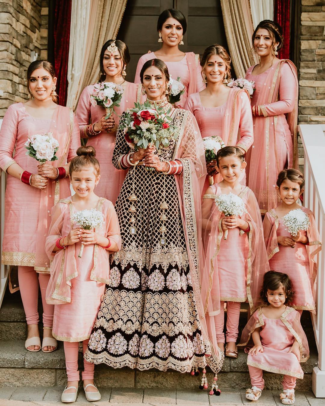 simple and plain light colour bridesmaid dresses