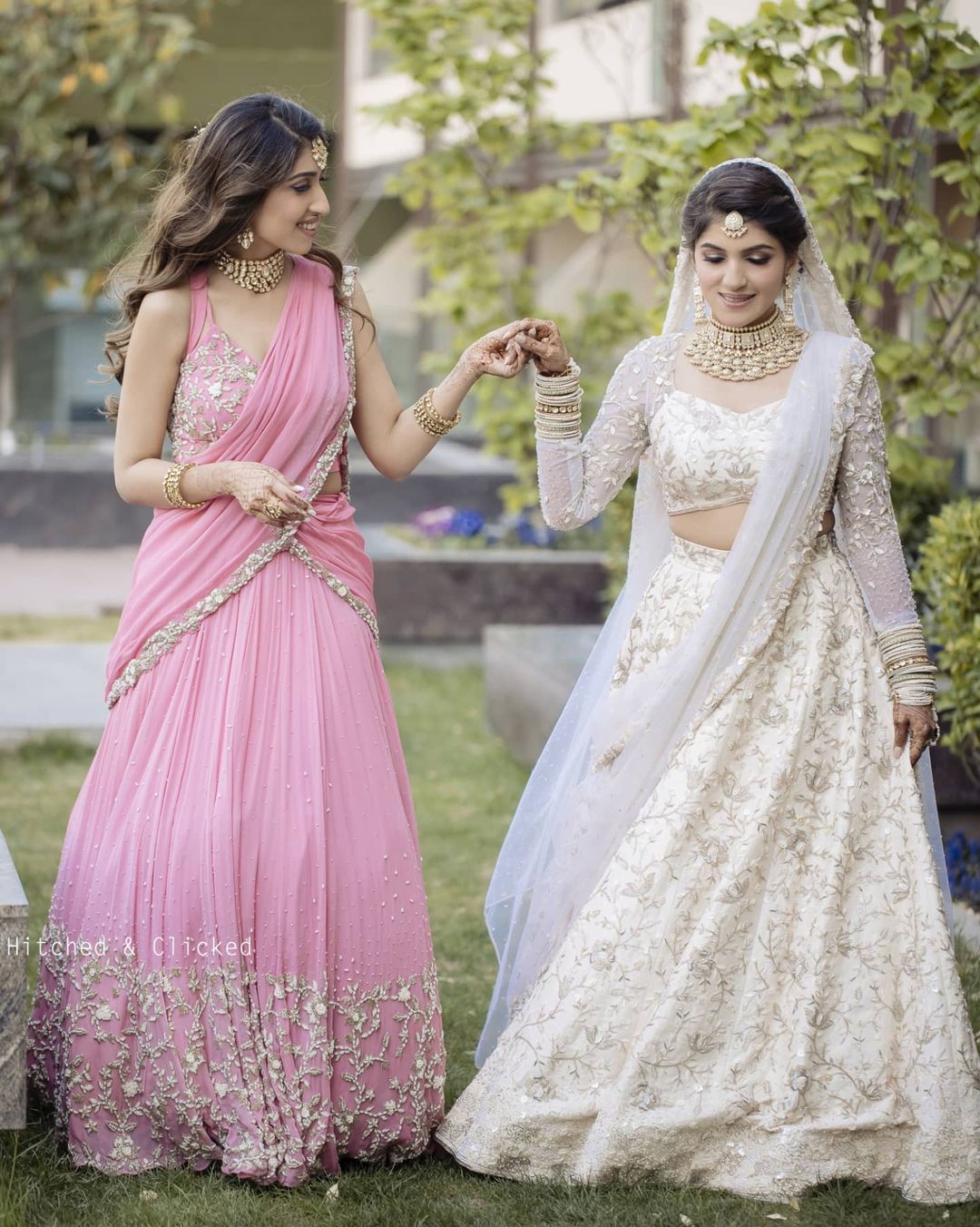 baby pink indian bridesmaid dress for sister wedding