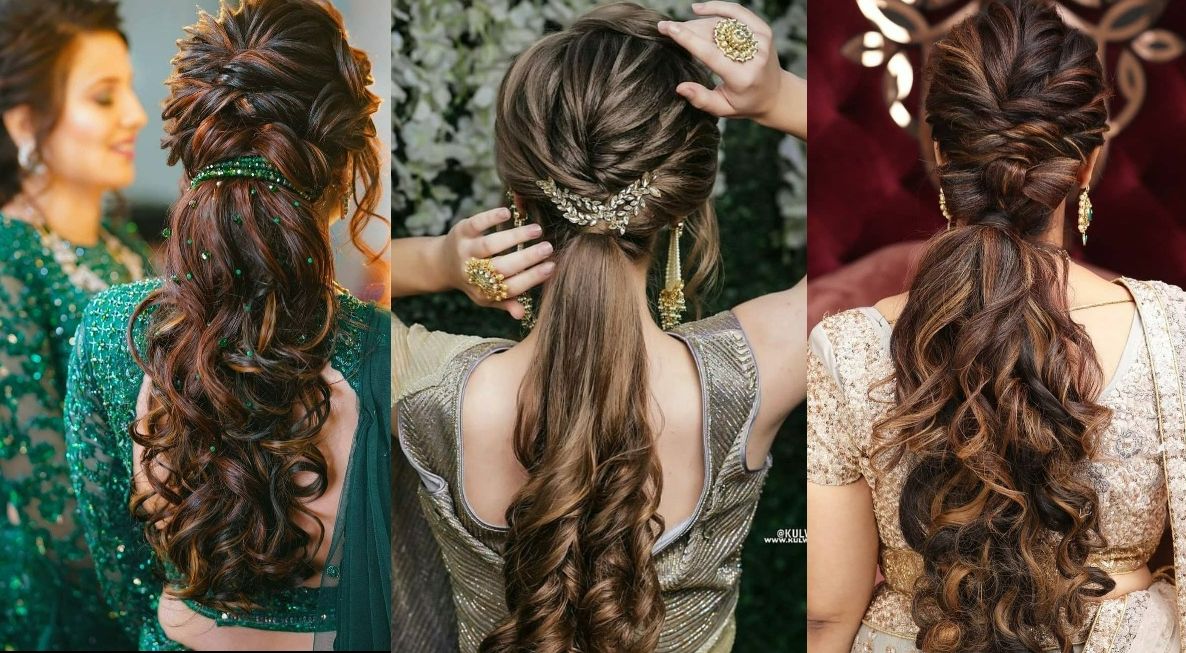 12 easy open hairstyle for wedding | easy hairstyle | gorgeous hairstyle |  hairstyle for lehenga - YouTube