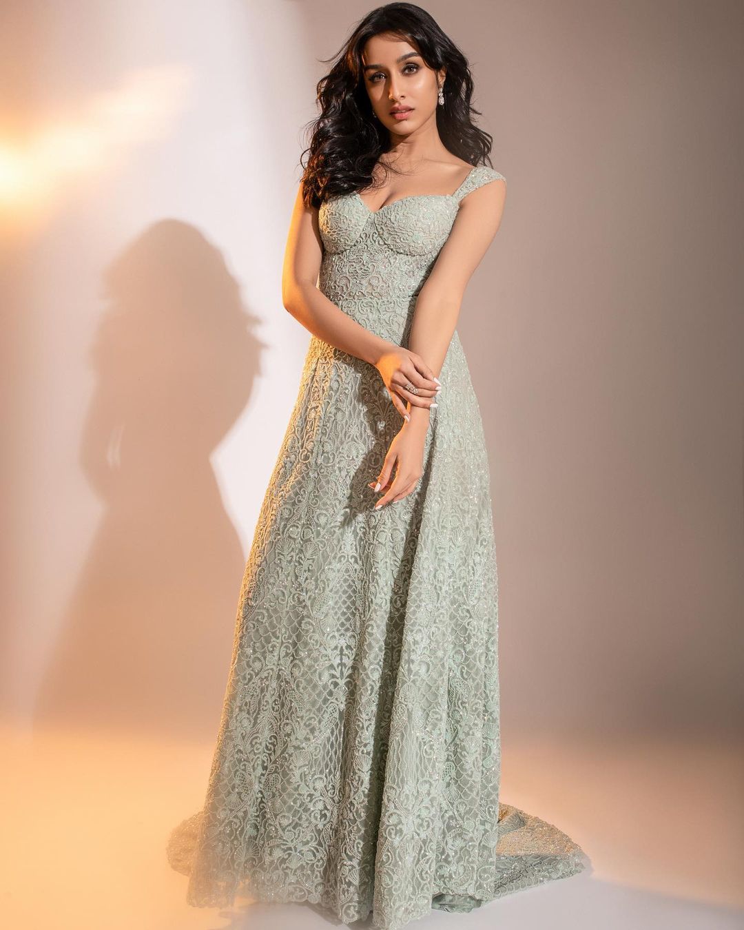 modern pastel gown dress for sister marriage