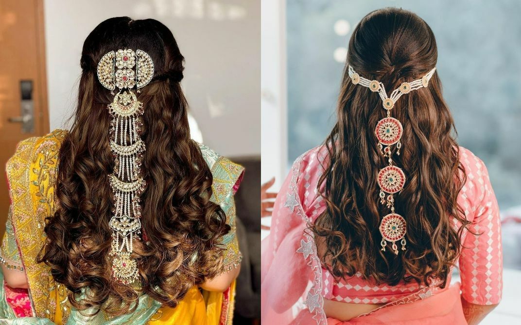 50+ Modern Reception Hairstyles For Saree 2023 - Fashion Qween
