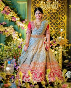 Buy Designer Half Saree Online | By Dharya Designer Studio