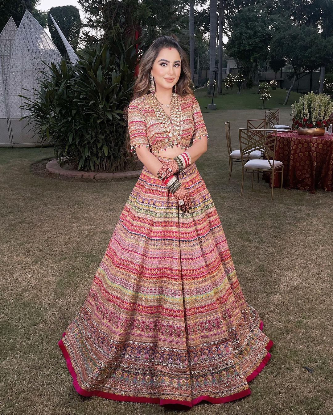 classy red lehenga reception dress for indian bride