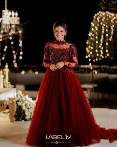 Fancy Gown With Dupatta for Indian Wedding - Evilato