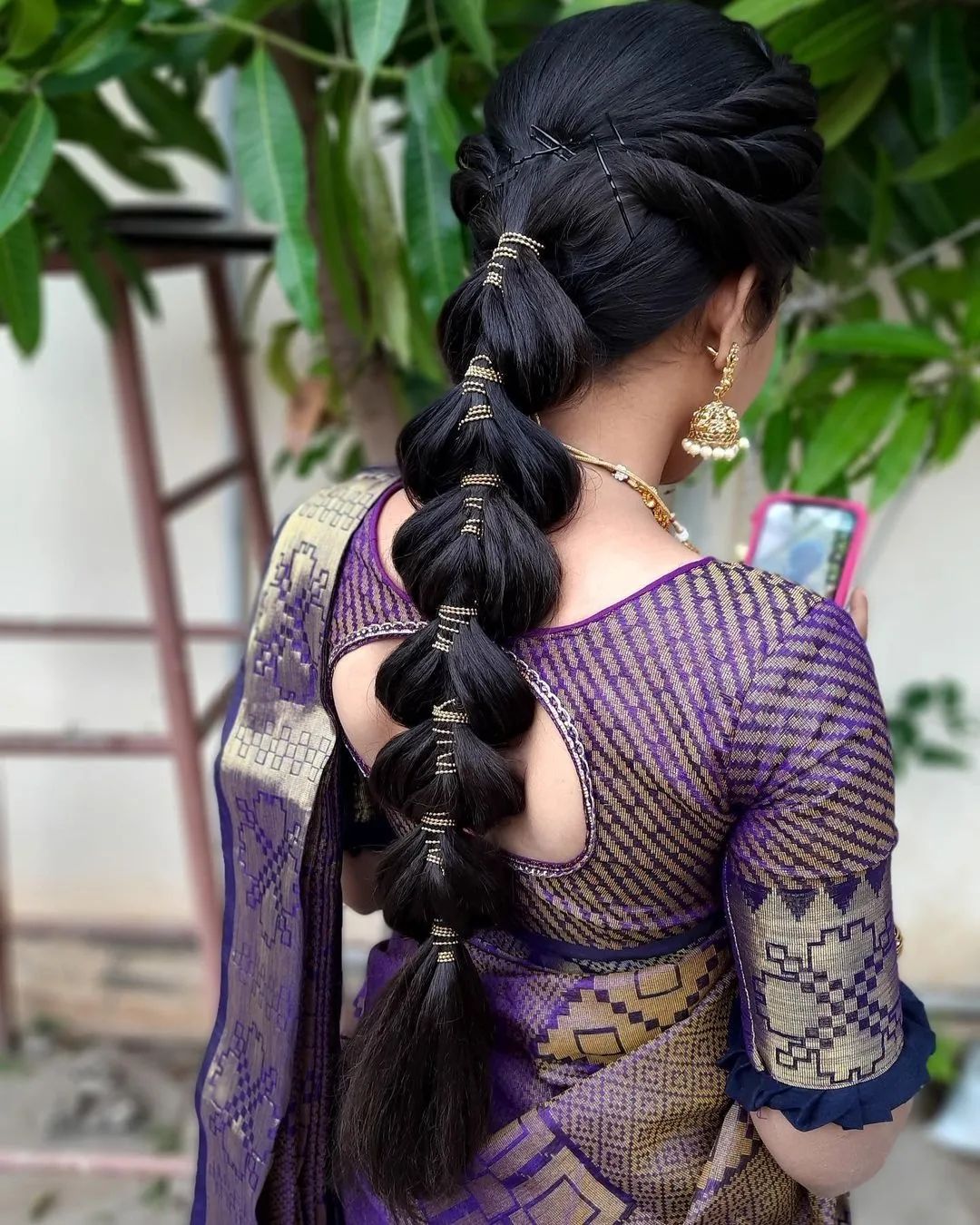 Village Barber Stories: North indian women's silky long hair bun |  Traditional Kondai hair style