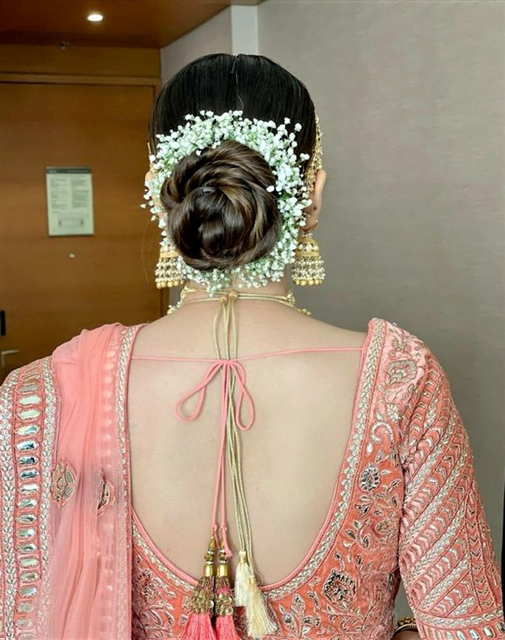 41 Bun Hairstyles Indian Weddings Hairstyles Royalty-Free Images, Stock  Photos & Pictures | Shutterstock